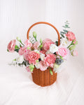 Pure Dedication | Pink Rose & Carnation Basket