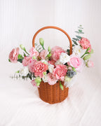 Pure Dedication | Pink Rose & Carnation Basket