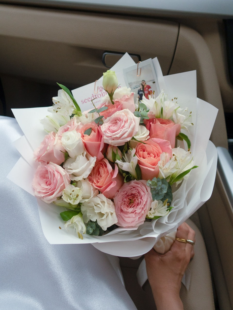 Cupid's Love | Coral Pink Rose Bouquet