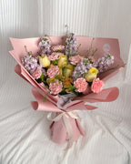 Sunlit Memories | Large Rose & Carnation Bouquet