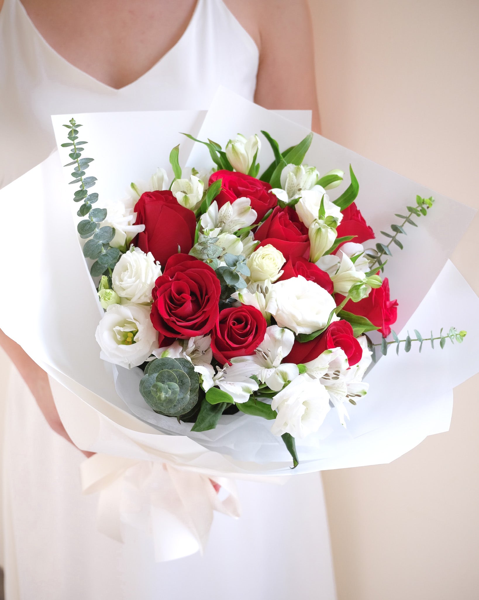 Precious | Red Rose & Alstroemeria Bouquet