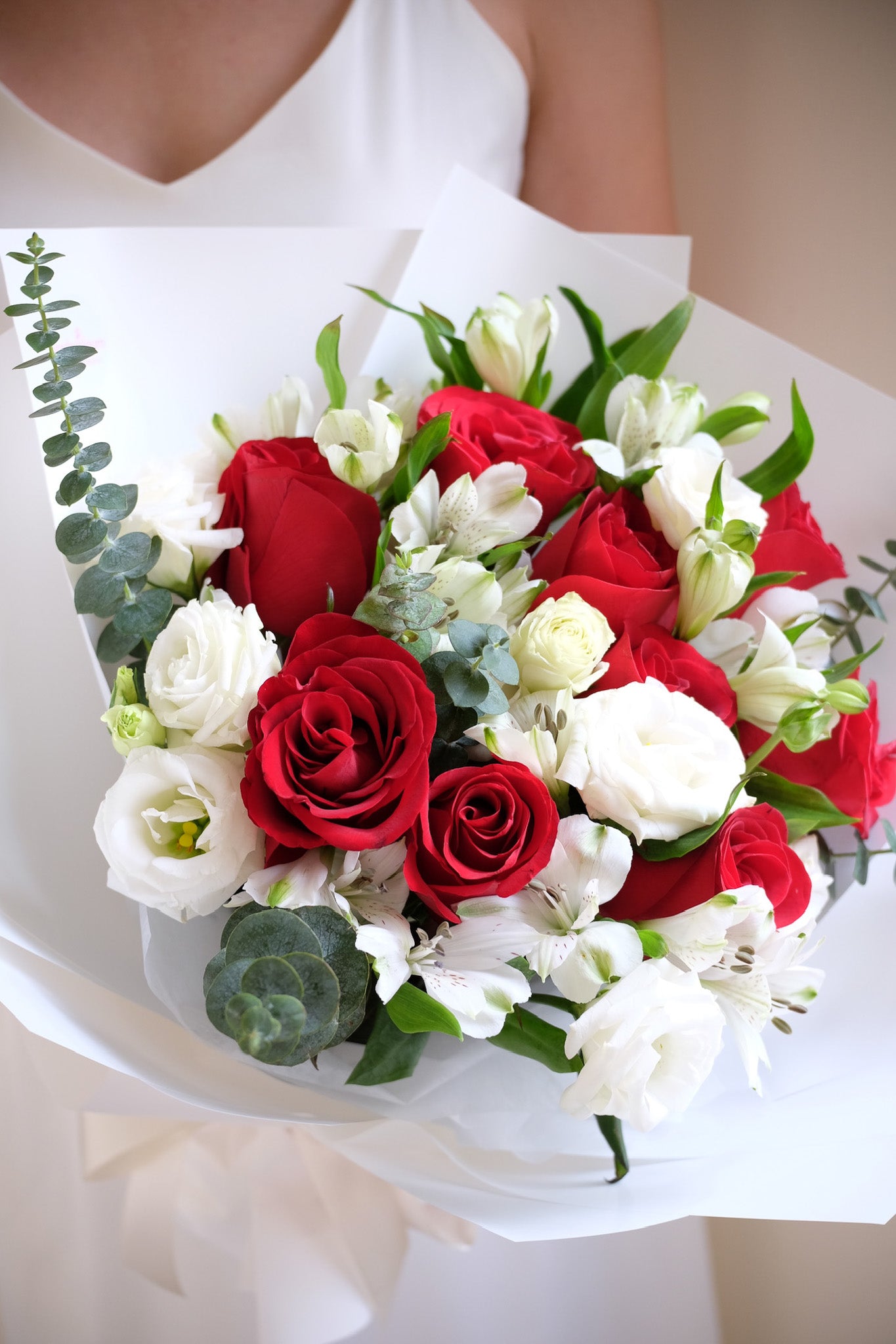 Precious | Red Rose & Alstroemeria Bouquet