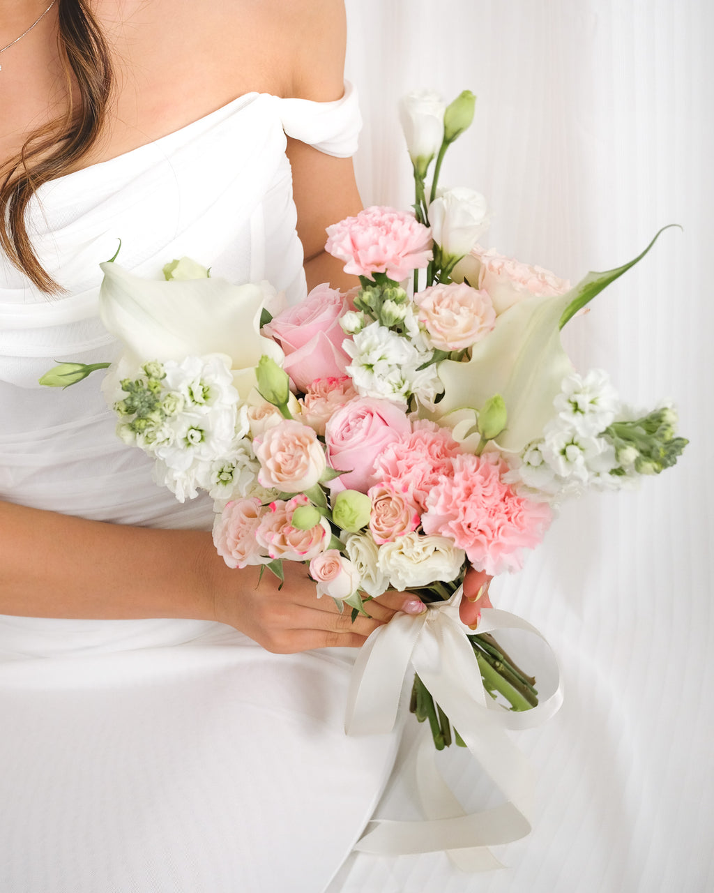 Forever Yours | Calla Lily & Rose Bridal Bouquet
