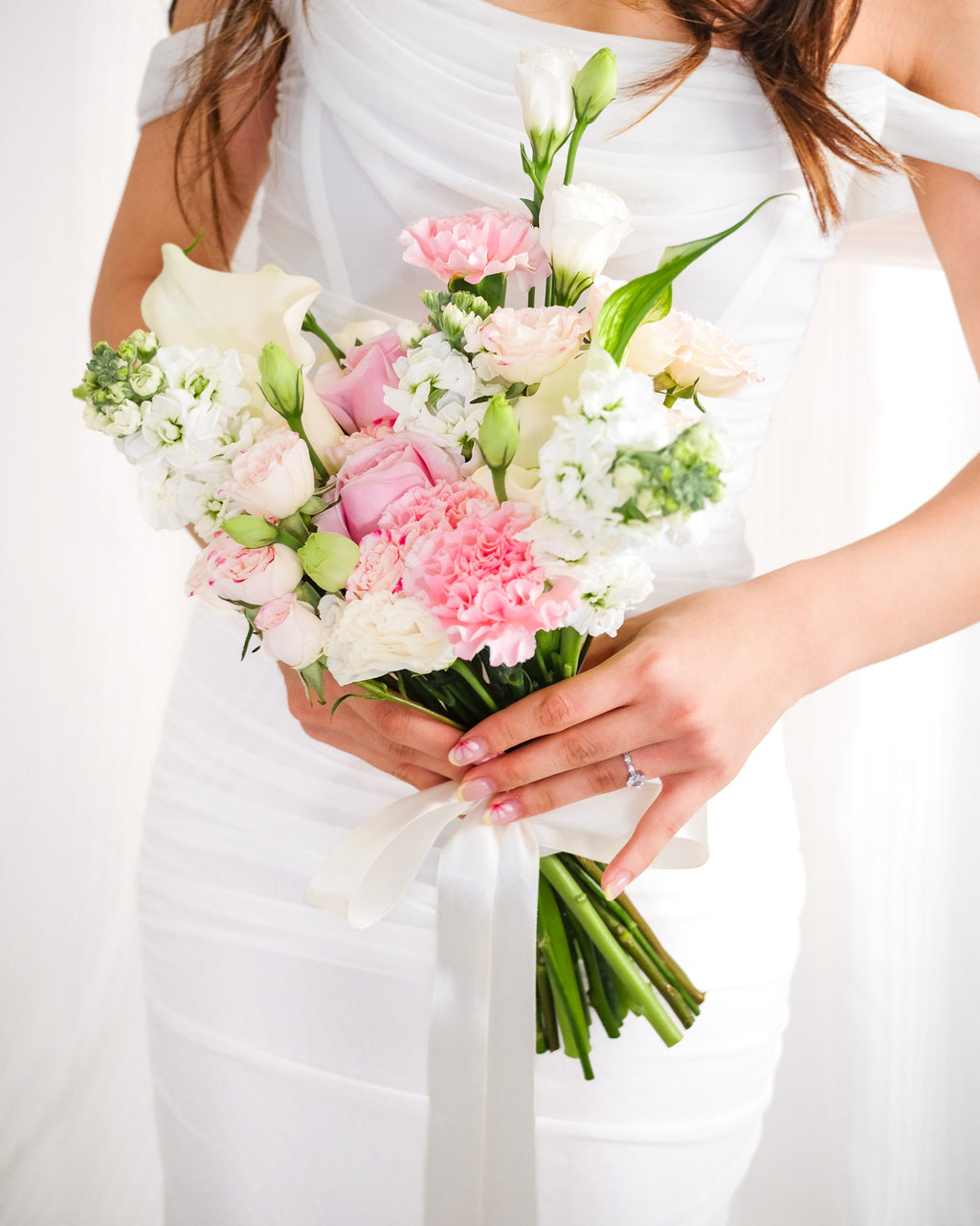 Forever Yours | Calla Lily & Rose Bridal Bouquet