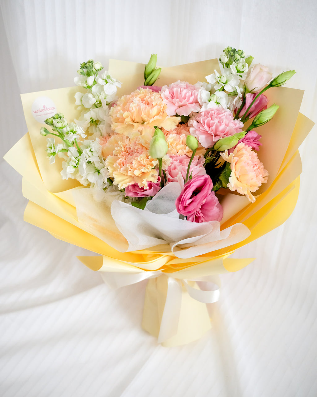 Always Thankful | Yellow & Pink Carnation Bouquet