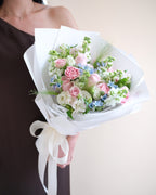 Pure Happiness | Pink Rose, Carnation & Tweedia Bouquet