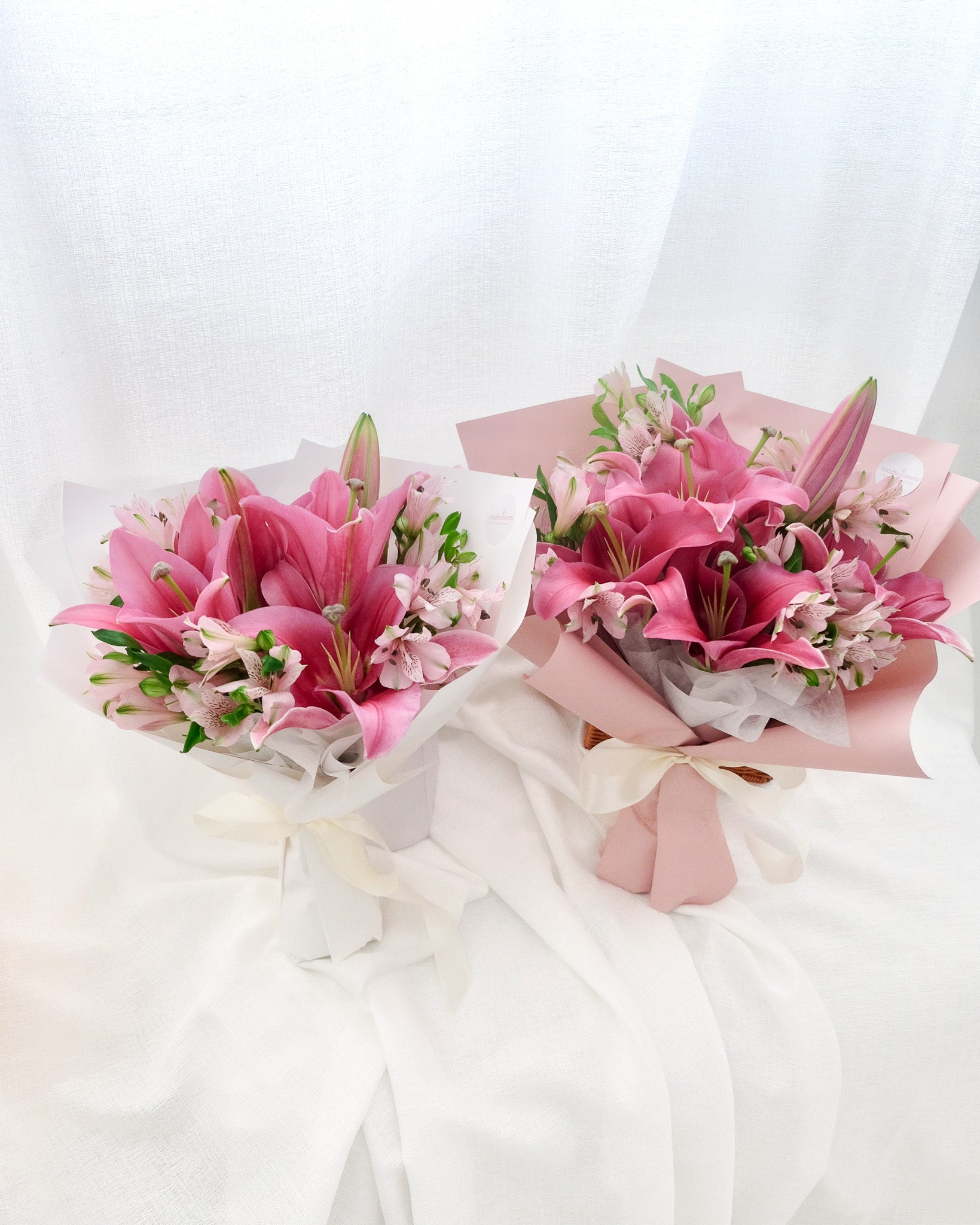 Radiance | Pink Lily & Alstroemeria Bouquet