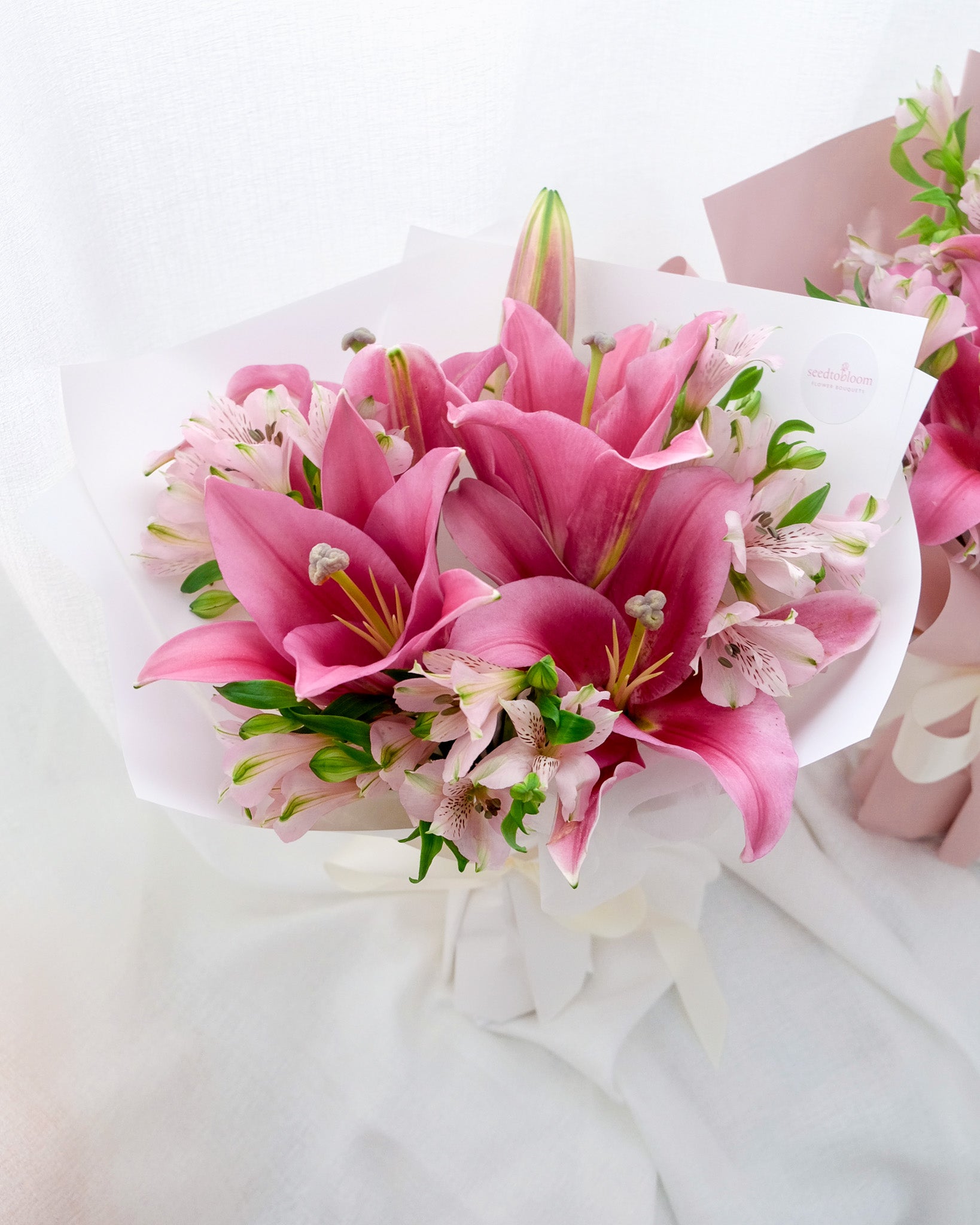 Radiance | Pink Lily & Alstroemeria Bouquet