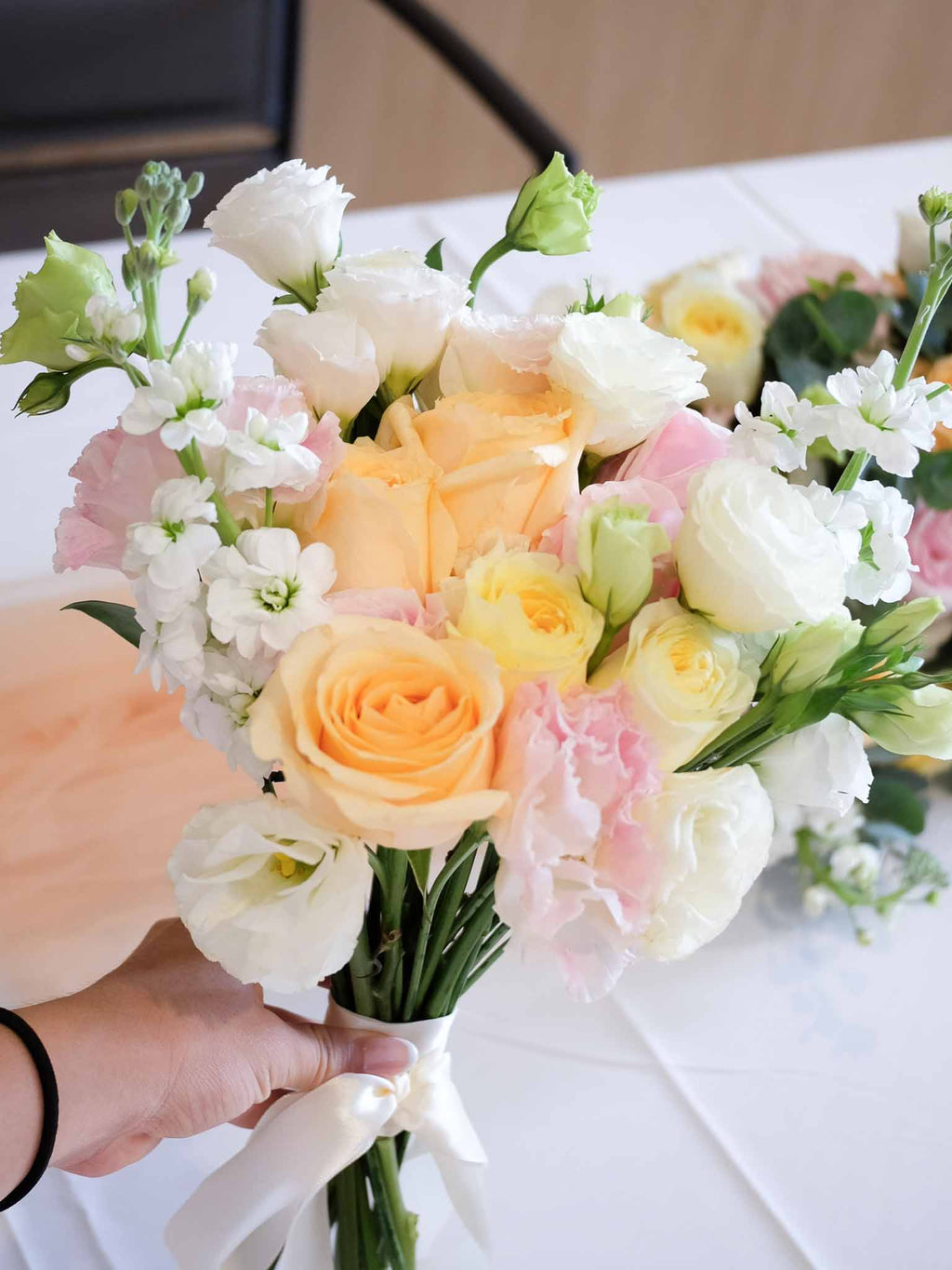 Spring Promise | Yellow & Pink Rose Bridal Bouquet