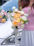 Spring Promise | Yellow & Pink Rose Bridal Bouquet
