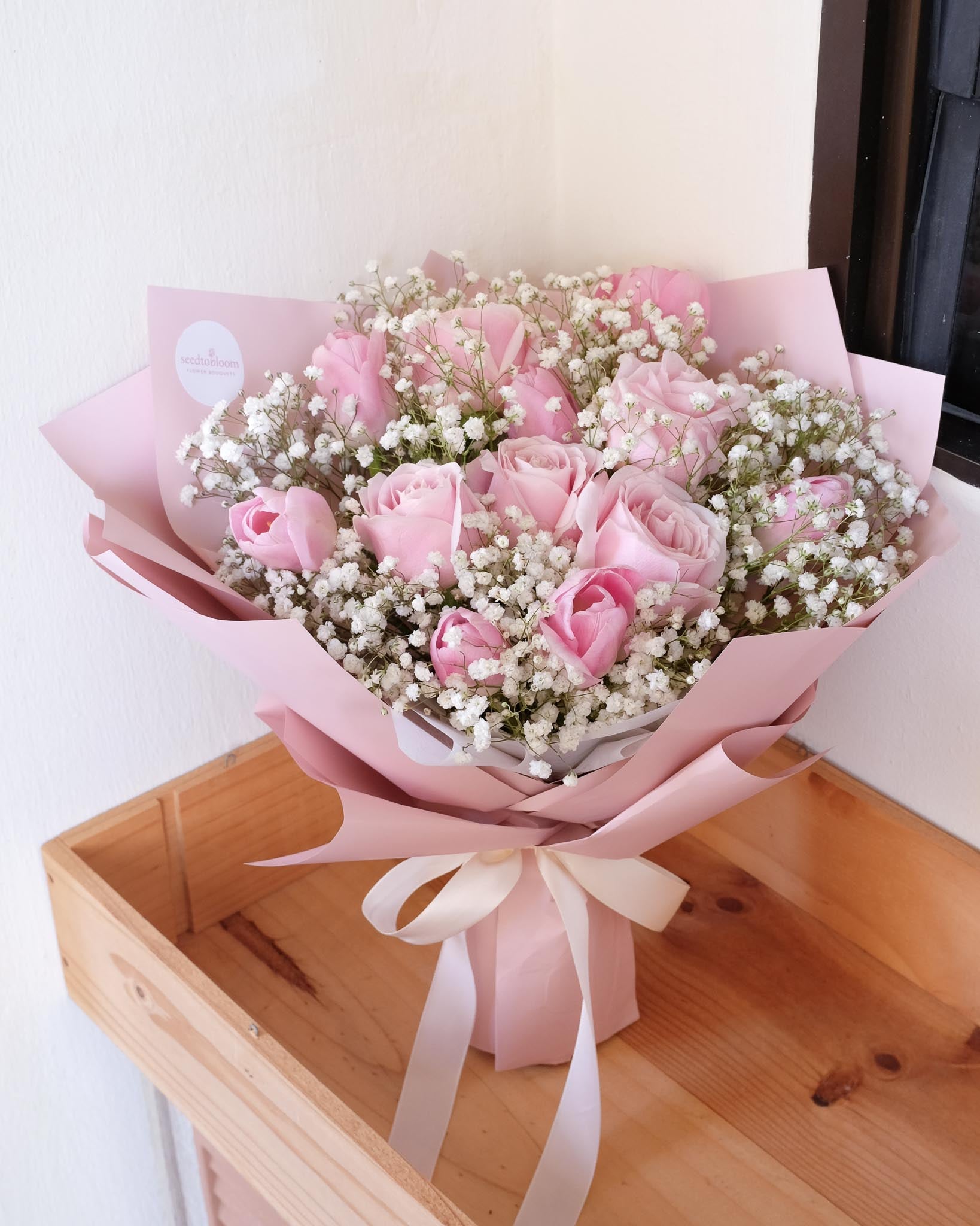 Serenade | Light Pink Rose & Tulip Bouquet