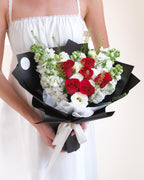 Only You | Red Rose & Matthiola Bouquet
