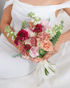Autumn Vows | Pink Rose & Carnation Bridal Bouquet