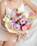 Bloom Of The Month | Pink Eustoma & Matthiola Bouquet