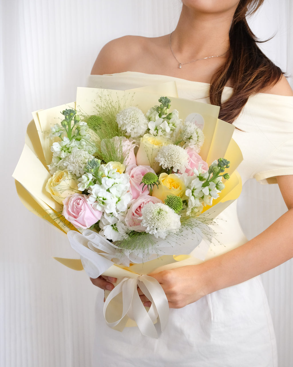 Cherished Moments | Pink Rose & Yellow Rose Bouquet