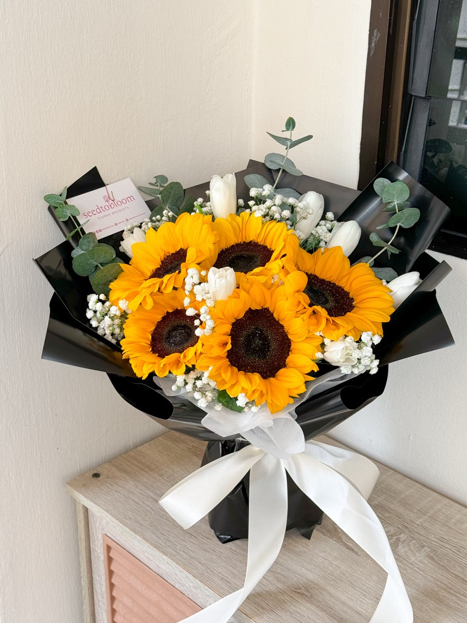 New Beginnings | Sunflower & Tulip Bouquet