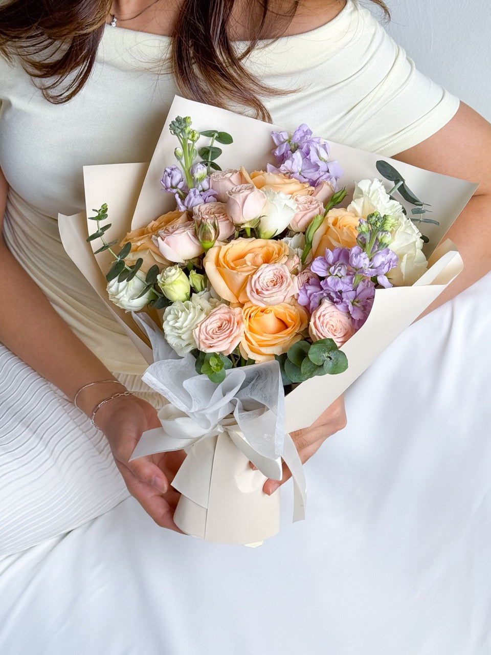 Whimsical Charm | Champagne Rose Bouquet