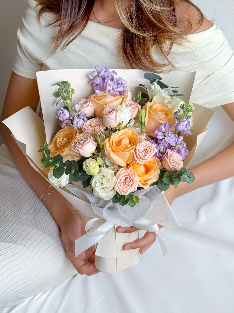 Whimsical Charm | Champagne Rose Bouquet