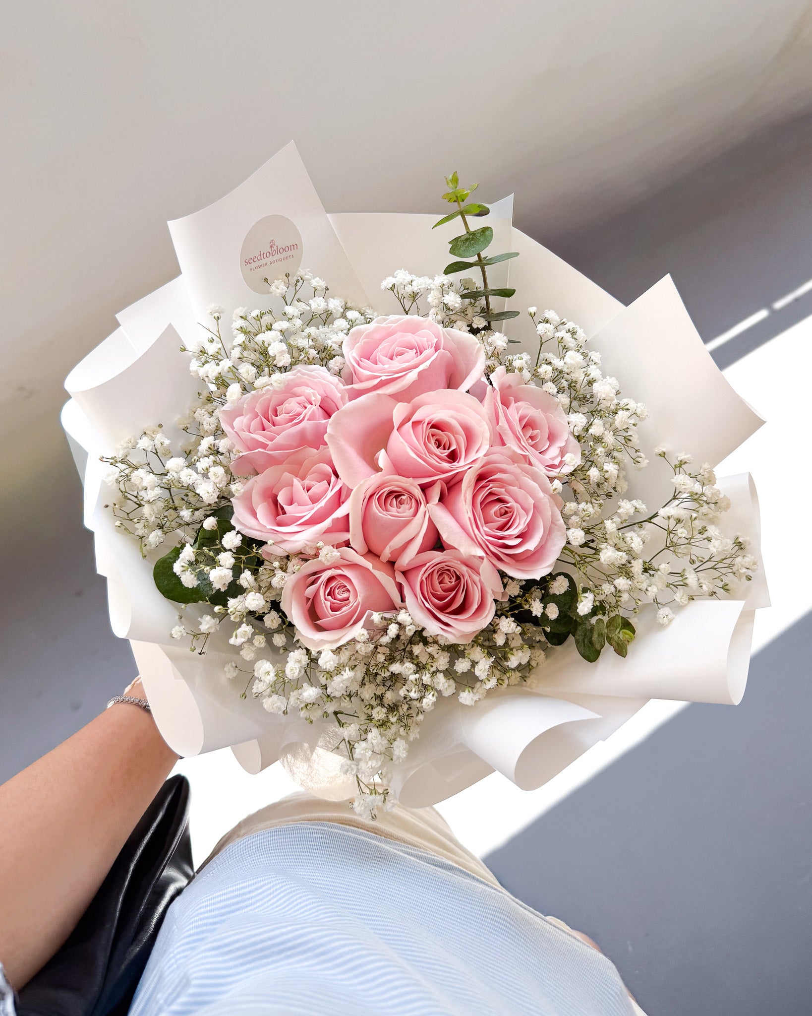 Beloved | Light Pink Rose & Baby's Breath Bouquet