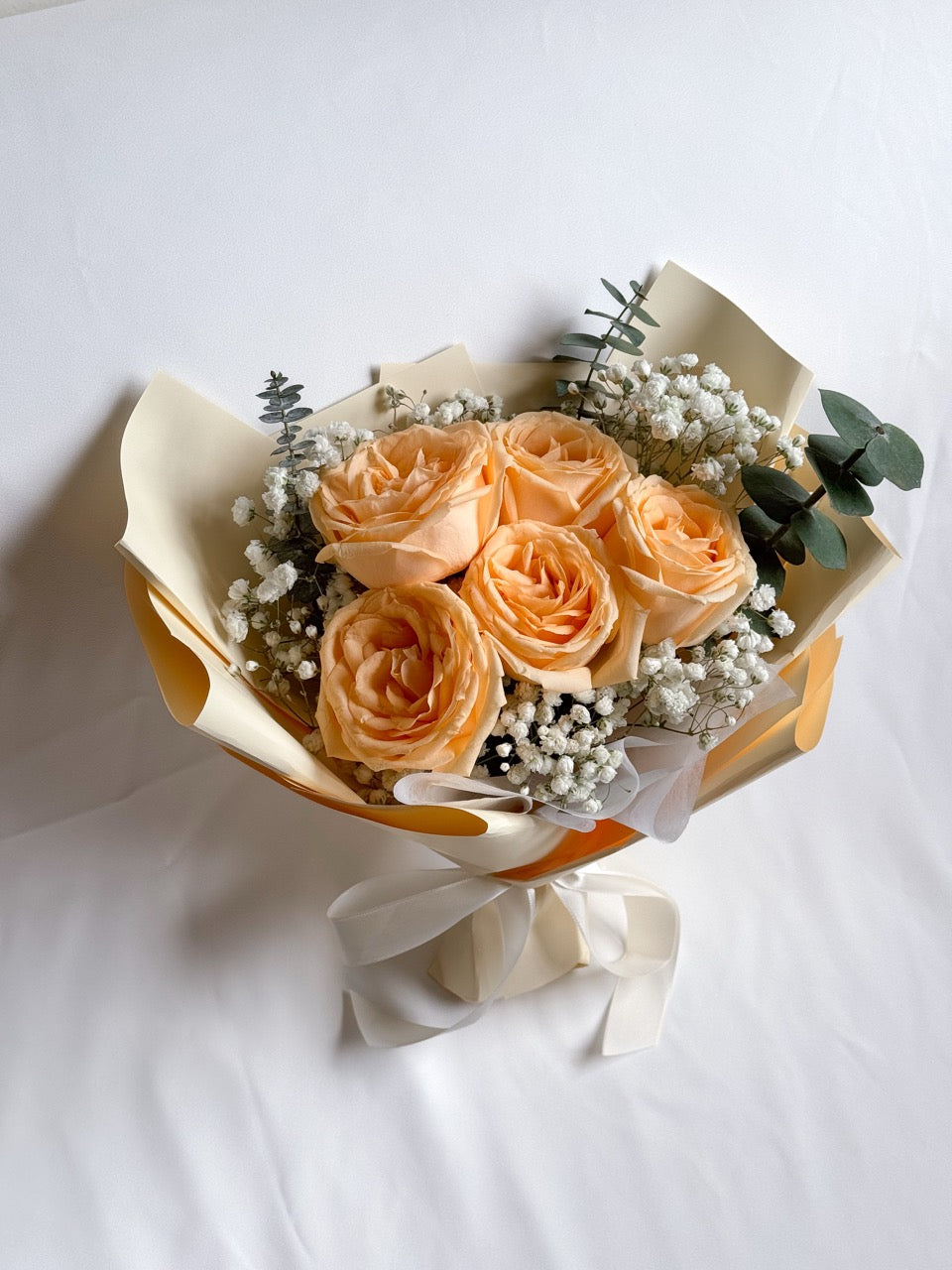 Timeless | Champagne Rose & Baby's Breath Bouquet