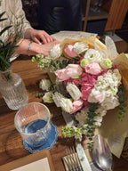 Dreamy Affection | Pink Hydrangea & Pink Tulip Bouquet