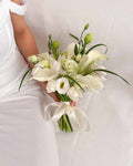 The Beginning | White Calla Lily & Tulip Bridal Bouquet