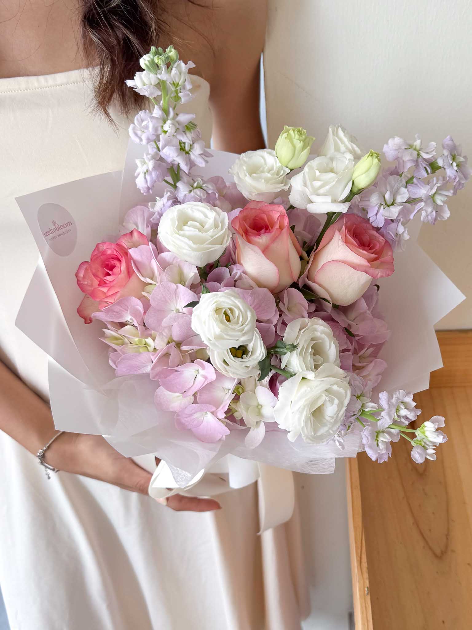 Sweet Reverie | Pink Hydrangea & Rose Bouquet