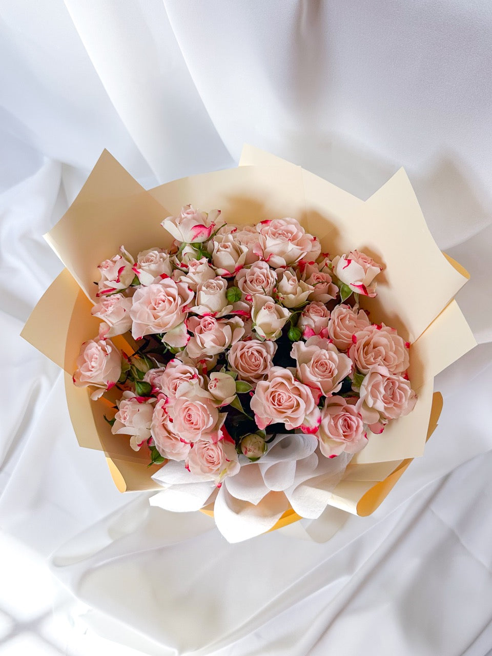 Soft Whisper | Pink Mini Roses Bouquet | Flower Delivery Singapore ...