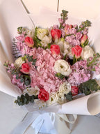 Sweet Promise | XL Pink Tulip & Hydrangea Bouquet