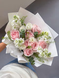 Sweetheart | Light Pink Rose & Matthiola Bouquet