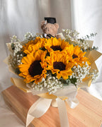 Golden | Sunflower & Baby's Breath Bouquet