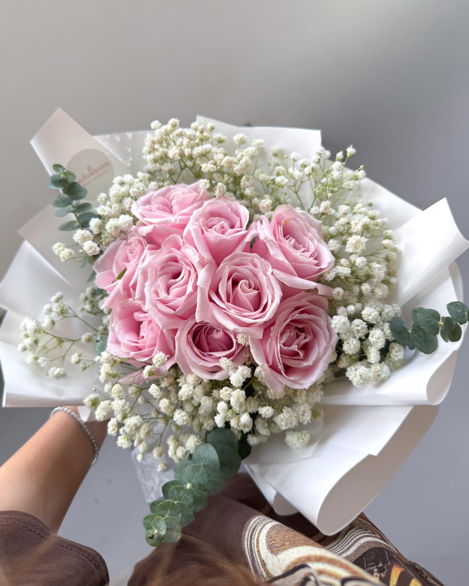 Beloved | Light Pink Rose & Baby's Breath Bouquet