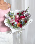 Vibrant Sunshine | Pink Hydrangea & Rose Bouquet