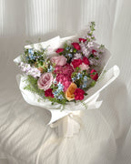 Vibrant Sunshine | Pink Hydrangea & Rose Bouquet