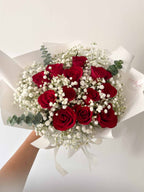 Be Mine | Red Rose & Baby's Breath Bouquet