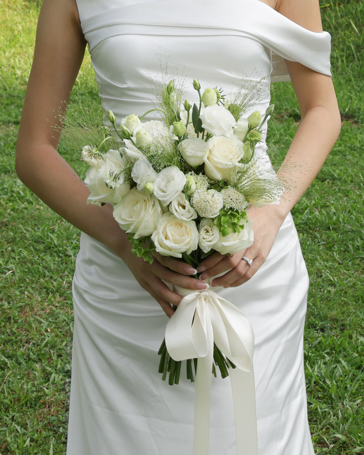 Yours Always | White & Green Bridal Bouquet