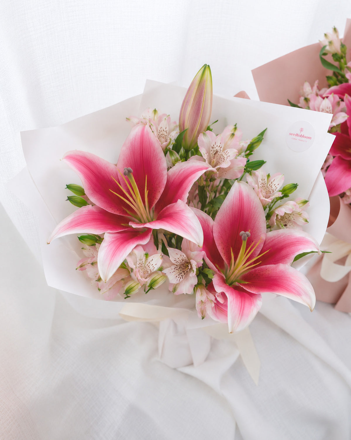 Radiance | Pink Lily & Alstroemeria Bouquet